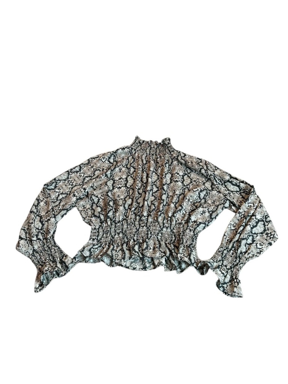 SHINESTAR snakeskin print blouse